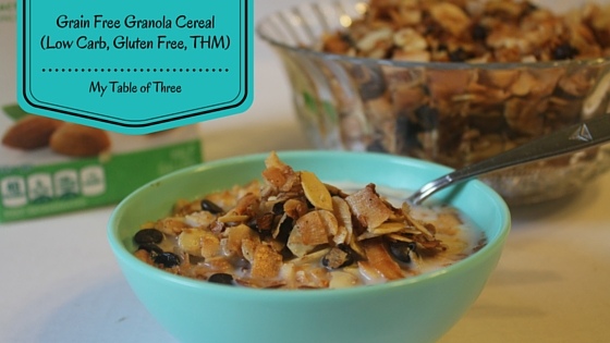 Grain Free, Sugar Free and Gluten Free Low Carb Granola from My Table of Three