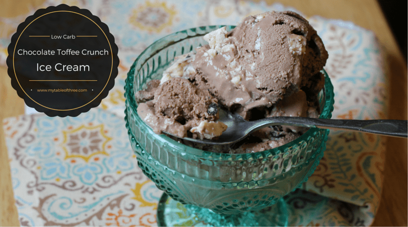 Low Carb Chocolate Toffee Crunch Ice Cream