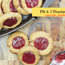 PB & J Thumbprint Cookies, Low Carb