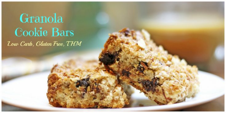 These low carb and gluten free cookie bars are Delicious and work well with THM.
