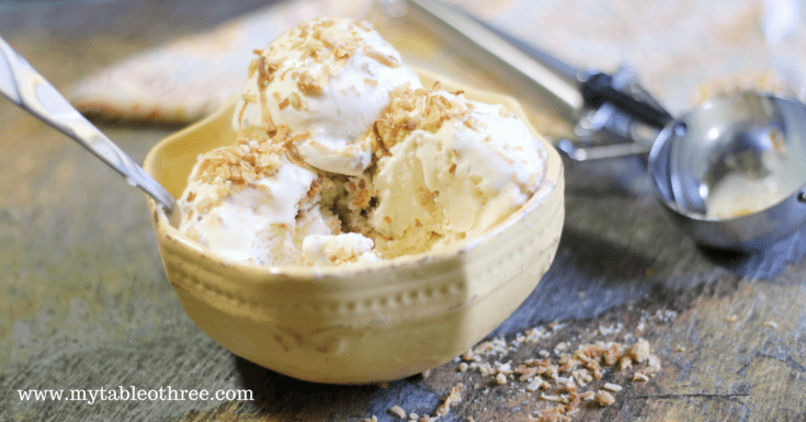 Chopped full of toasted coconut and pieces of pie crust, this ice cream is sure to please. Low carb, THM, and gluten free!