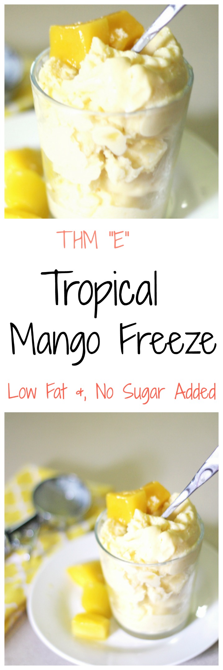 Tropical Mango Freeze || Low Fat, Frozen Dessert, No Added Sugar, Trim Healthy Mama