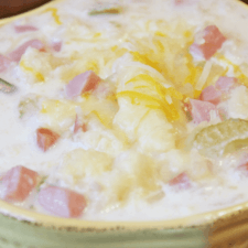 Keto Creamy Ham and Cauliflower Soup || Instant Pot