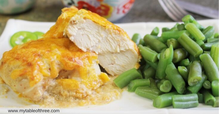 Salsa Verde Baked Chicken with a low carb and low fat recipe option.