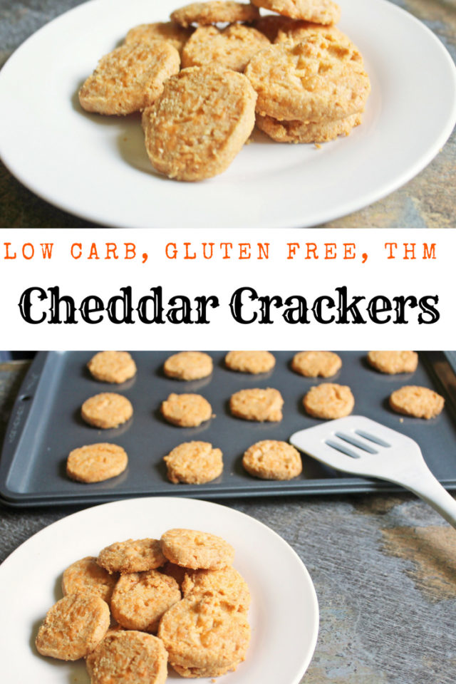 This Cheddar Crackers are THM "S", low carb and gluten free. Great for salads and with dips.