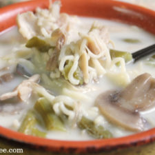 Creamy Chicken Noodle Soup || Low Carb & THM