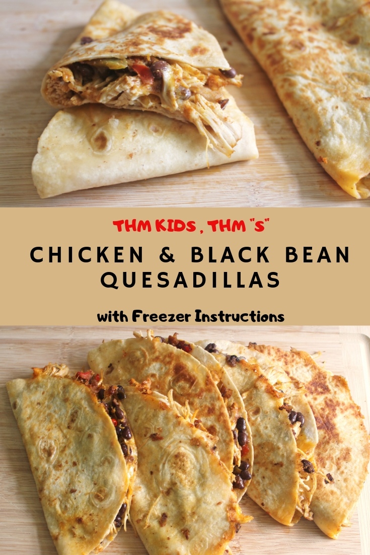 Chicken and Black Bean Quesadlla are full of juicy chicken, black beans, and gooey cheese.