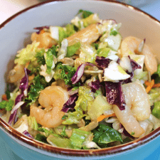 Asian Sesame Salad with Shrimp || Low Carb, Sugar-Free, THM