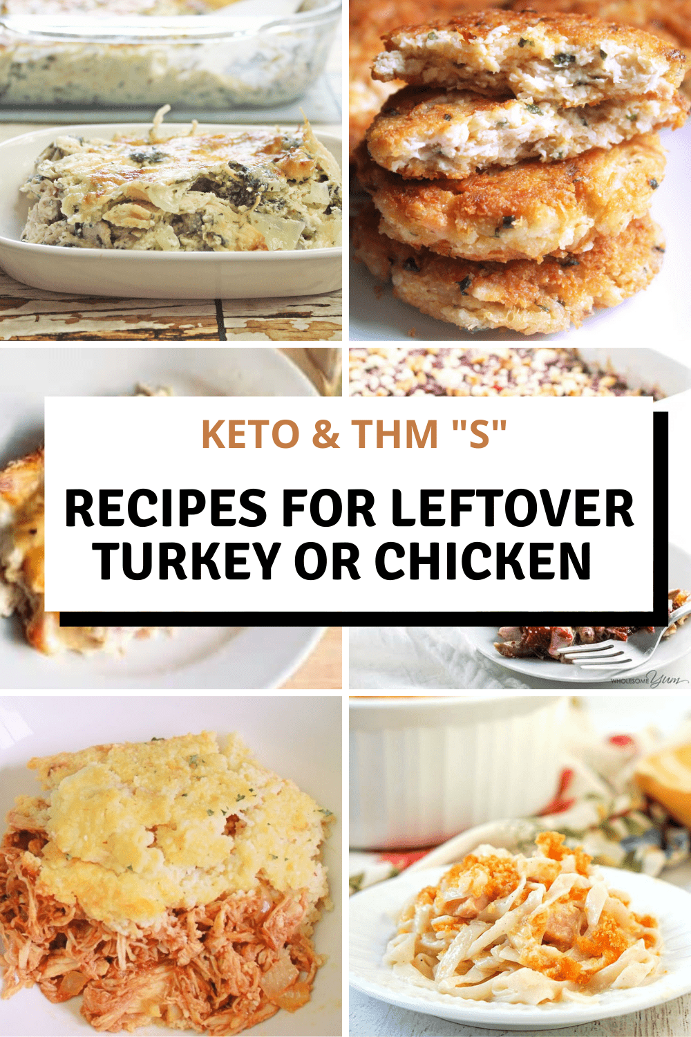 A list of delicious casseroles, soups, and main dishes to use leftover turkey or chicken. #leftovers #ketoholidayrecipes #THMRecipes