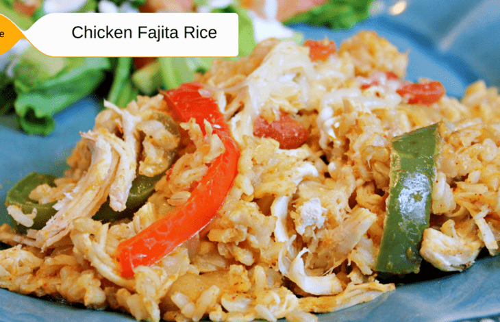 Plated Instant Pot Chicken Fajita Rice