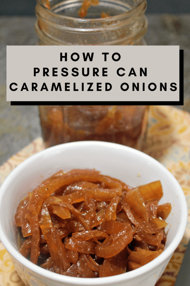 Pinterest Pin for Canning Caramelized Onions